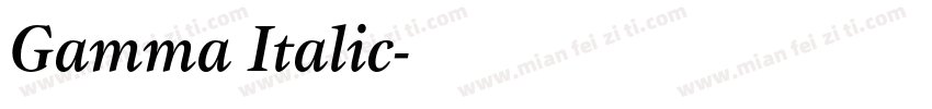 Gamma Italic字体转换